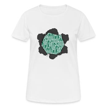 bday witzig miezekatze raubkatze weihnachten zitat - Frauen T-Shirt atmungsaktiv - Weiß - Vorne - AI Model Female 172 dark (172cm)