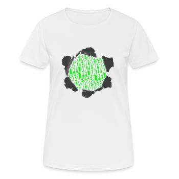 spaß veganismus gesundes essen spruch statement - Frauen T-Shirt atmungsaktiv - Weiß - Vorne - AI Model Female 172 dark (172cm)