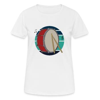 Mélodie de batterie - T-shirt respirant Femme - blanc - Devant - AI Model Female 172 dark (172cm)