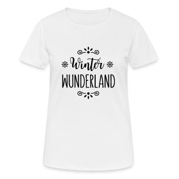 Winter Wunderland - Frauen T-Shirt atmungsaktiv - Weiß - Vorne - AI Model Female 172 dark (172cm)