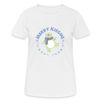 FROHE CHRISTEN BLAUER LIEBLICHER BÄR - Frauen T-Shirt atmungsaktiv - Weiß - Vorne - AI Model Female 172 dark (172cm)