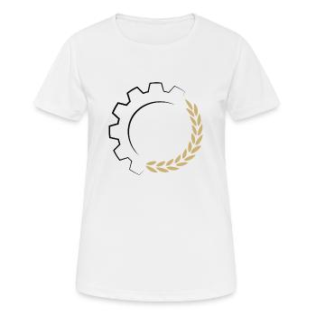 Entrepreneurs de logo - T-shirt respirant Femme - blanc - Devant - AI Model Female 172 dark (172cm)