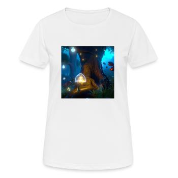 Forêt magique - T-shirt respirant Femme - blanc - Devant - AI Model Female 172 dark (172cm)