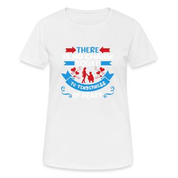 IL N’Y A PAS DE CHARME EQUAI À TENDRESSE DE CŒUR - T-shirt respirant Femme - blanc - Devant - AI Model Female 172 dark (172cm)