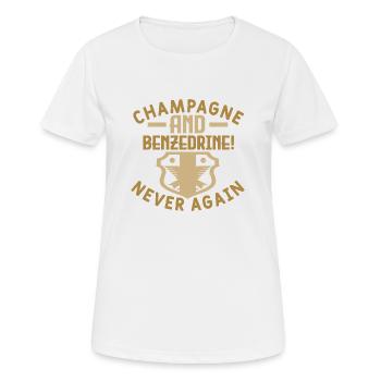 AND BENZEDRINE NEVER AGAIN - Women's Breathable T-Shirt - white - Front - AI Model Female 172 dark (172cm)