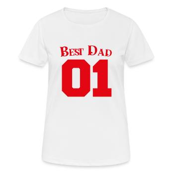 Meilleur papa - T-shirt respirant Femme - blanc - Devant - AI Model Female 172 dark (172cm)