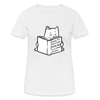 Comment anéantir la race humaine - T-shirt respirant Femme - blanc - Devant - AI Model Female 172 dark (172cm)