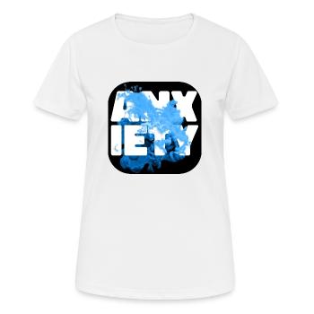 Anxiety blau - Frauen T-Shirt atmungsaktiv - Weiß - Vorne - AI Model Female 172 dark (172cm)