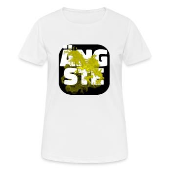 Ängste gelb - Frauen T-Shirt atmungsaktiv - Weiß - Vorne - AI Model Female 172 dark (172cm)