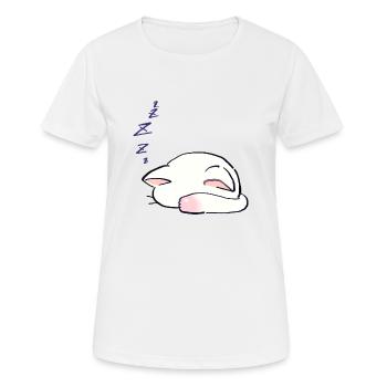 I Draw Lucky Star White Cat Sleeping With Its - Women's Breathable T-Shirt - white - Front - AI Model Female 172 dark (172cm)
