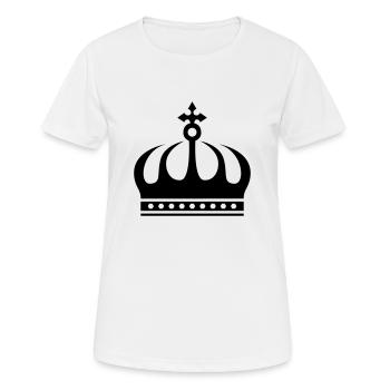 krone - Frauen T-Shirt atmungsaktiv - Weiß - Vorne - AI Model Female 172 dark (172cm)