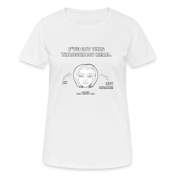 Design drôle et non réfléchi / dictons drôles - T-shirt respirant Femme - blanc - Devant - AI Model Female 172 dark (172cm)