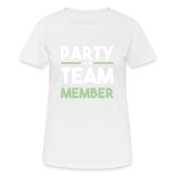 Équipe de fête - T-shirt respirant Femme - blanc - Devant - AI Model Female 172 dark (172cm)