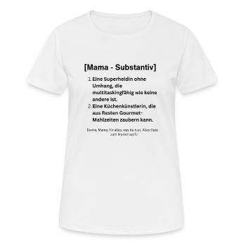 Lustiges Muttertag Geschenk - Superhelden-Mama - Frauen T-Shirt atmungsaktiv - Weiß - Vorne - AI Model Female 172 dark (172cm)