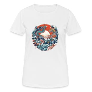 Folklore chinois - T-shirt respirant Femme - blanc - Devant - AI Model Female 172 dark (172cm)
