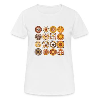 African folklore - Women's Breathable T-Shirt - white - Front - AI Model Female 172 dark (172cm)
