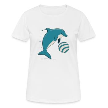 Delfin Delfine Geschenk - Frauen T-Shirt atmungsaktiv - Weiß - Vorne - AI Model Female 172 dark (172cm)
