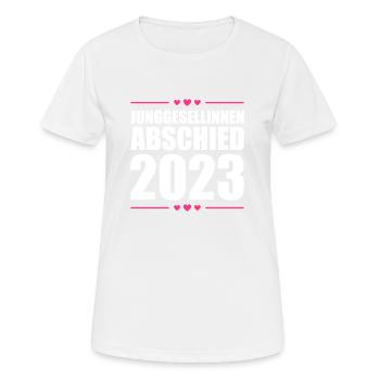 Jga 2023 Junggesellinnenabschied - Frauen T-Shirt atmungsaktiv - Weiß - Vorne - AI Model Female 172 dark (172cm)