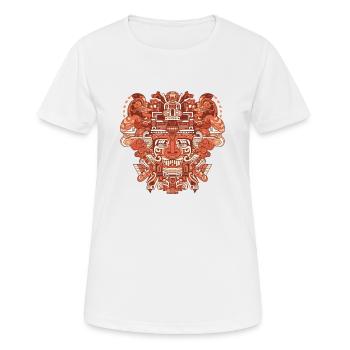 Motif Inca - T-shirt respirant Femme - blanc - Devant - AI Model Female 172 dark (172cm)