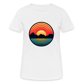 Coucher de soleil - T-shirt respirant Femme - blanc - Devant - AI Model Female 172 dark (172cm)