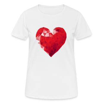 Mon coeur ce rubis - T-shirt respirant Femme - blanc - Devant - AI Model Female 172 dark (172cm)