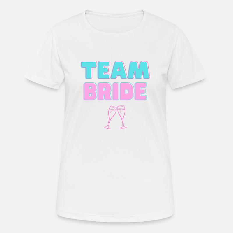 TeamBride - Women's Breathable T-Shirt - white