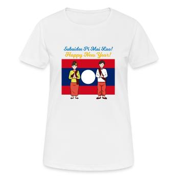 Laos Laote Laoten Neujahr I Geschenk - Frauen T-Shirt atmungsaktiv - Weiß - Vorne - AI Model Female 172 dark (172cm)