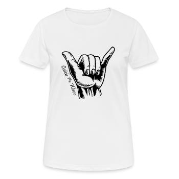 Surfing Surfboard Surfer Wassersport - Frauen T-Shirt atmungsaktiv - Weiß - Vorne - AI Model Female 172 dark (172cm)