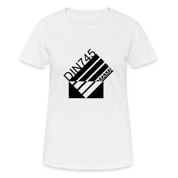 DIN MAMA 745 - Frauen T-Shirt atmungsaktiv - Weiß - Vorne - AI Model Female 172 dark (172cm)