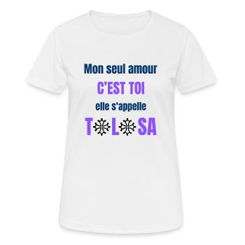 TOULOUSE - T-shirt respirant Femme - blanc - Devant - AI Model Female 172 dark (172cm)