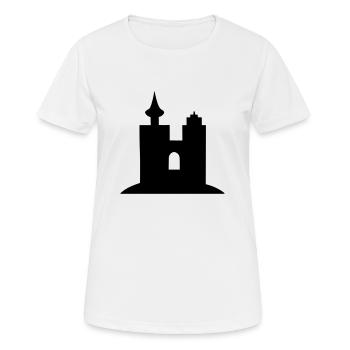 Schloß - Frauen T-Shirt atmungsaktiv - Weiß - Vorne - AI Model Female 172 dark (172cm)