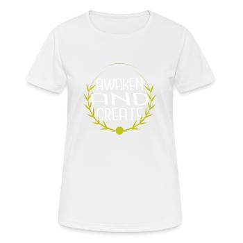 Idées novatrices Geek L’innovation dans les affaires - T-shirt respirant Femme - blanc - Devant - AI Model Female 172 dark (172cm)