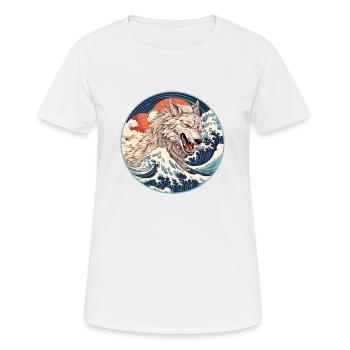Loup de mer Japon - T-shirt respirant Femme - blanc - Devant - AI Model Female 172 dark (172cm)