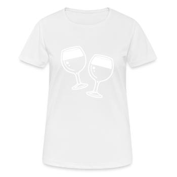 Symbole du vin Vin rouge - T-shirt respirant Femme - blanc - Devant - AI Model Female 172 dark (172cm)