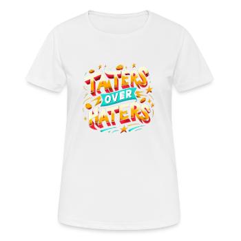 taters over haters 12 - Frauen T-Shirt atmungsaktiv - Weiß - Vorne - AI Model Female 172 dark (172cm)
