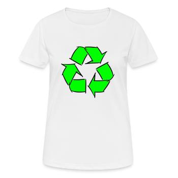 Icône recyclée, dessin décoratif, personnalisable. - T-shirt respirant Femme - blanc - Devant - AI Model Female 172 dark (172cm)