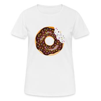 Donut Crunch essen Metzgergebäck 120 4 Q - Frauen T-Shirt atmungsaktiv - Weiß - Vorne - AI Model Female 172 dark (172cm)