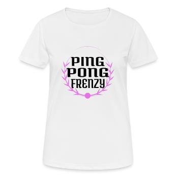 Idée cadeau Professionnel Tennis de Table Geek - T-shirt respirant Femme - blanc - Devant - AI Model Female 172 dark (172cm)