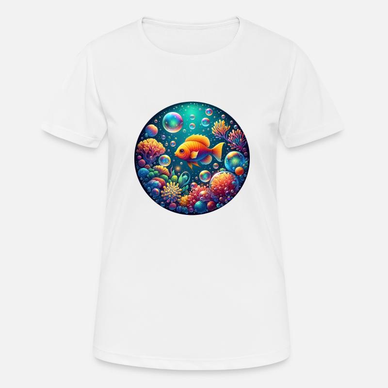 Underwater Magic World - Women's Breathable T-Shirt - white