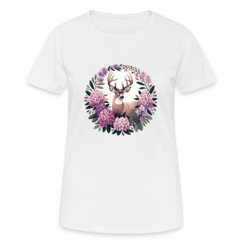 Bock - Frauen T-Shirt atmungsaktiv - Weiß - Vorne - AI Model Female 172 dark (172cm)