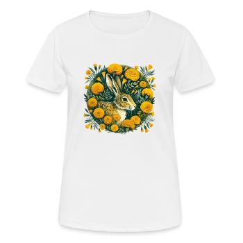 Lièvre - T-shirt respirant Femme - blanc - Devant - AI Model Female 172 dark (172cm)