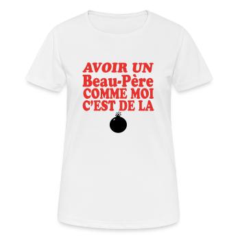 Father-in-law OF THE BOMB - Women's Breathable T-Shirt - white - Front - AI Model Female 172 dark (172cm)