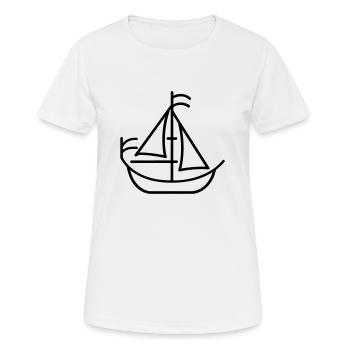 Bateau pirate - T-shirt respirant Femme - blanc - Devant - AI Model Female 172 dark (172cm)