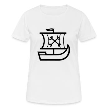 Bateau pirate - T-shirt respirant Femme - blanc - Devant - AI Model Female 172 dark (172cm)