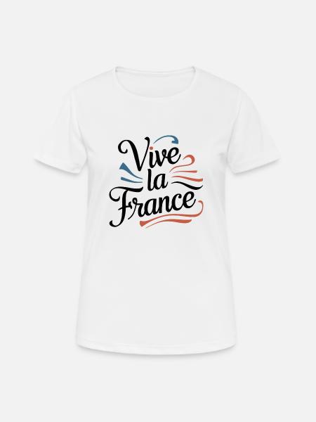 Es lebe Frankreich - Frauen T-Shirt atmungsaktiv - Weiß
