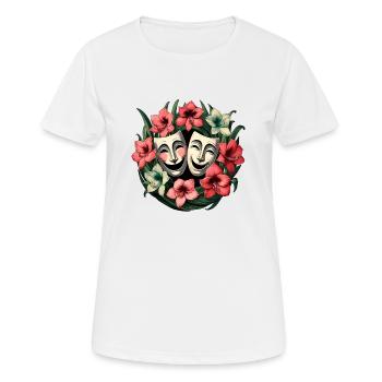 Melpomene and Thalia Comedy and Tragedy - Women's Breathable T-Shirt - white - Front - AI Model Female 172 dark (172cm)