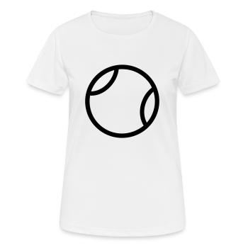 Balle de tennis - T-shirt respirant Femme - blanc - Devant - AI Model Female 172 dark (172cm)