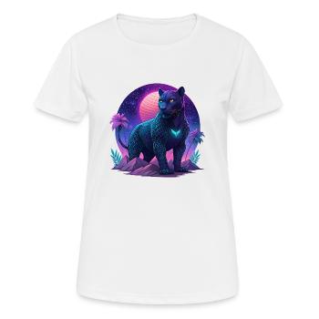 Schwarzer Panter - Frauen T-Shirt atmungsaktiv - Weiß - Vorne - AI Model Female 172 dark (172cm)