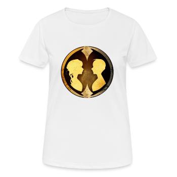 Harmonie-Duo - Frauen T-Shirt atmungsaktiv - Weiß - Vorne - AI Model Female 172 dark (172cm)