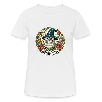 Meowgical Kitty Cat - Women's Breathable T-Shirt - white - Front - AI Model Female 172 dark (172cm)